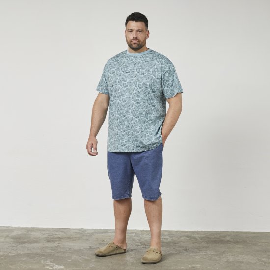 North Latitude 61318 T-Shirt Con Stampa All Over Blu Polvere - Magliette - Magliette Uomo Taglie Forti