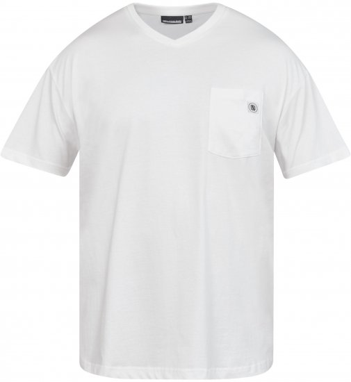 North Latitude 61322 T-Shirt Scollo A V Bianco - Magliette - Magliette Uomo Taglie Forti