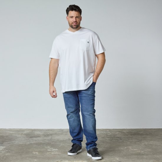 North Latitude 61322 T-Shirt Scollo A V Bianco - Magliette - Magliette Uomo Taglie Forti