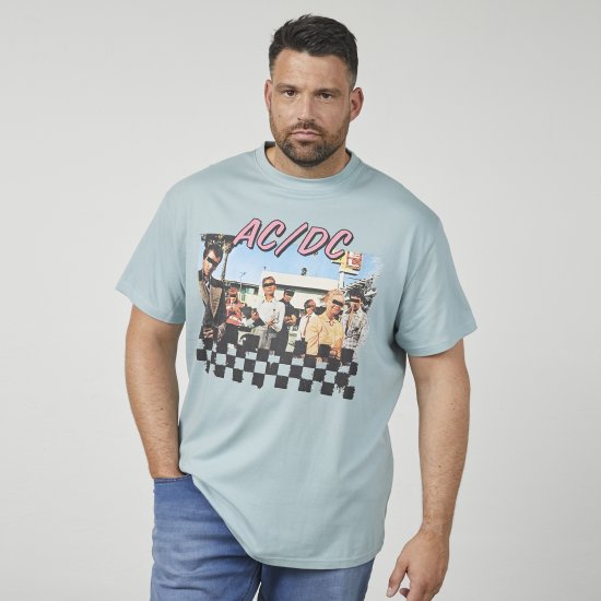 North Latitude 61352 AC/DC T-Shirt Blu Polvere - Magliette - Magliette Uomo Taglie Forti