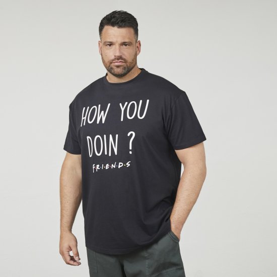 North Latitude 61353 FRIENDS T-Shirt Nero - Magliette - Magliette Uomo Taglie Forti