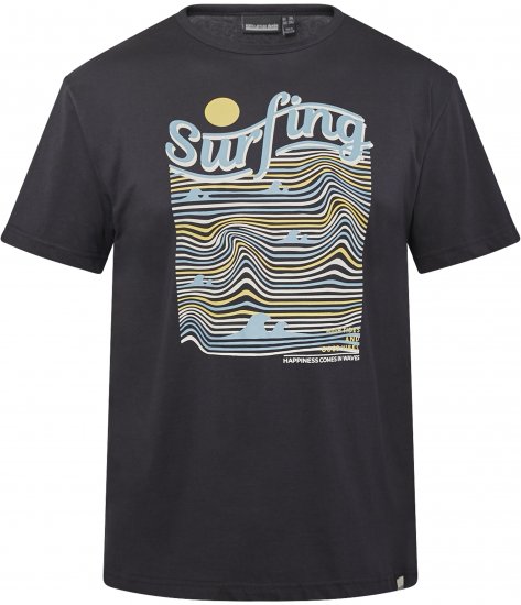 North Latitude 61359 T-Shirt Con Stampa Nero - Magliette - Magliette Uomo Taglie Forti