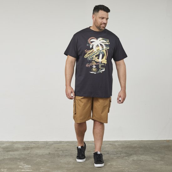 North Latitude 61360 T-Shirt Con Stampa Nero - Magliette - Magliette Uomo Taglie Forti
