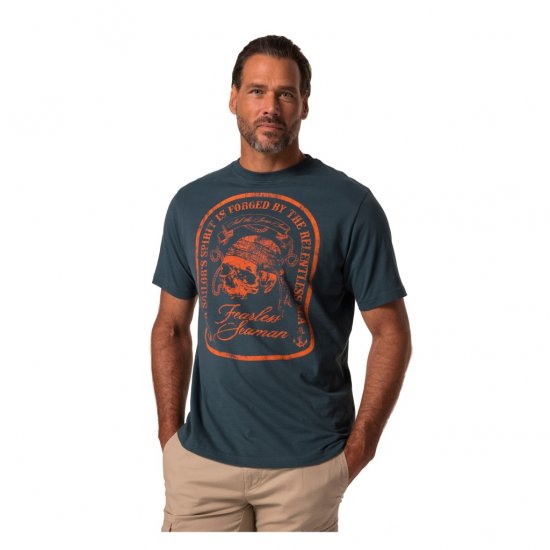 JP1880 T-Shirt Fearless Seaman Blue - Magliette - Magliette Uomo Taglie Forti