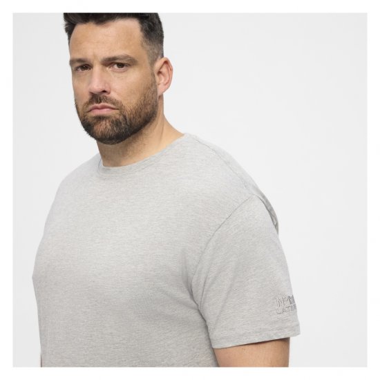 North Latitude T-Shirt O-Neck Grey Melange - Magliette - Magliette Uomo Taglie Forti