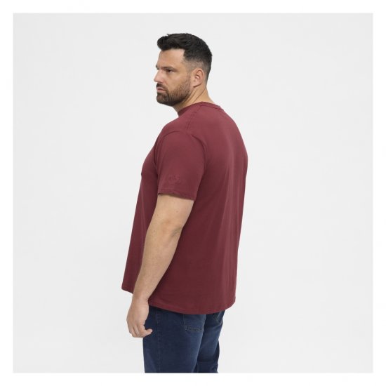 North Latitude T-Shirt O-Neck Bordeaux - Magliette - Magliette Uomo Taglie Forti