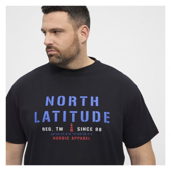 North Latitude Logo T-Shirt Black - Magliette - Magliette Uomo Taglie Forti
