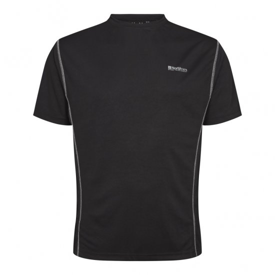 North Latitude Sport Tech T-Shirt Black - Magliette - Magliette Uomo Taglie Forti