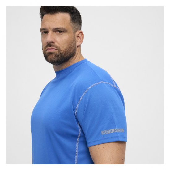 North Latitude Sport Tech T-Shirt Cobolt Blue - Magliette - Magliette Uomo Taglie Forti