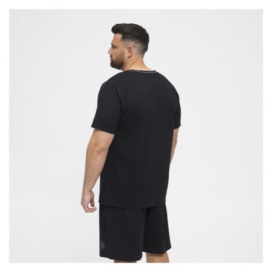 North Latitude Pyjama T-Shirt V-Neck Short Sleeve Black - Pigiami/Loungewear - Pigiama Uomo Taglie Forti