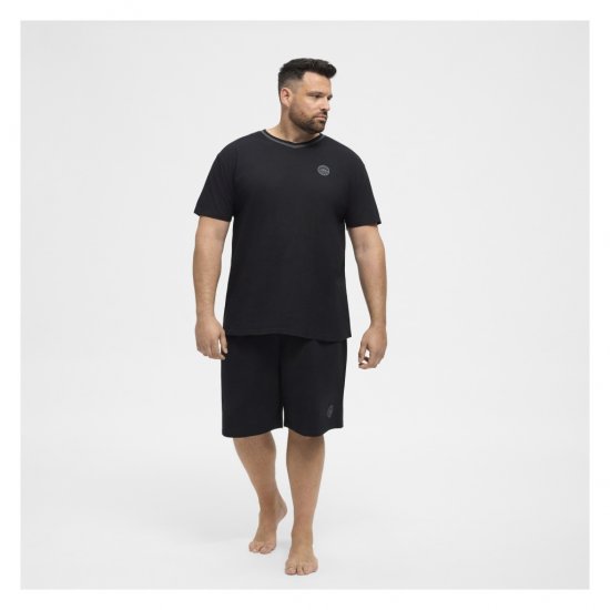 North Latitude Pyjama T-Shirt V-Neck Short Sleeve Black - Pigiami/Loungewear - Pigiama Uomo Taglie Forti