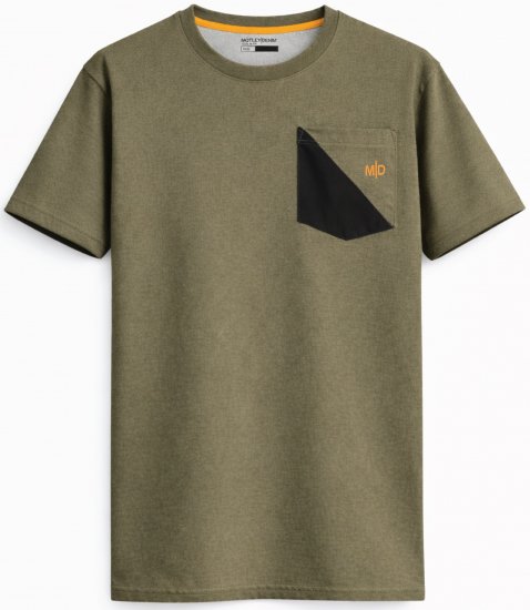 Motley Denim Milan T-shirt Khaki scuro - Magliette - Magliette Uomo Taglie Forti