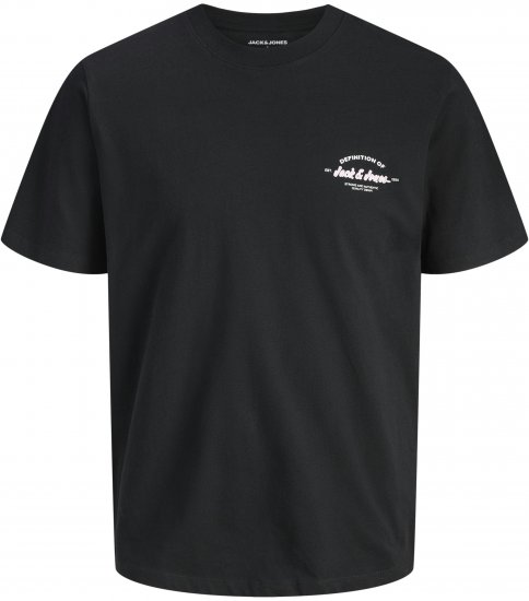Jack & Jones Brandon T-Shirt Black - Magliette - Magliette Uomo Taglie Forti