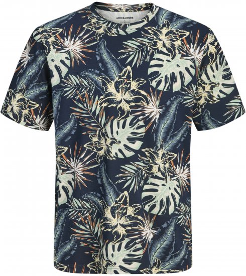 Jack & Jones Honolulu T-Shirt Navy - Magliette - Magliette Uomo Taglie Forti