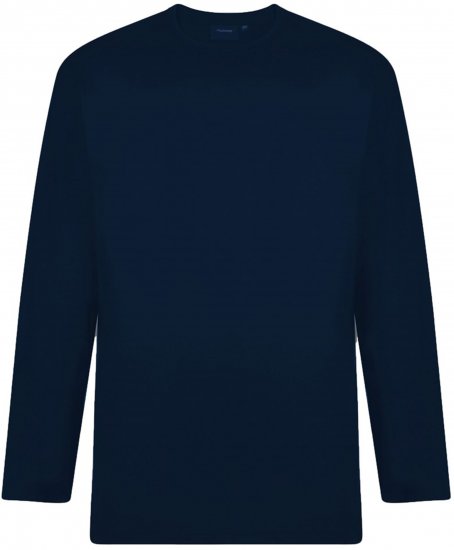 Espionage T015LS Plain Long Sleeve T-Shirt Navy - Magliette a manica lunga - Magliette a manica lunga taglie forti