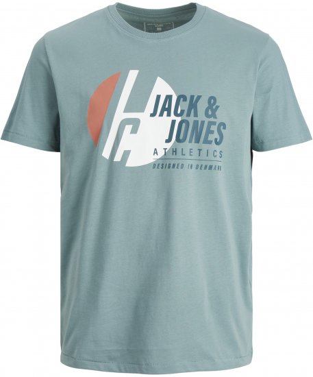 Jack & Jones Spring Logo T-Shirt Cyan - Magliette - Magliette Uomo Taglie Forti