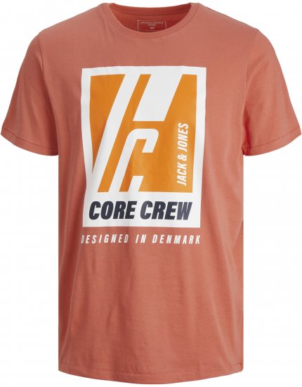 Jack & Jones Spring Logo T-Shirt Pink - Magliette - Magliette Uomo Taglie Forti