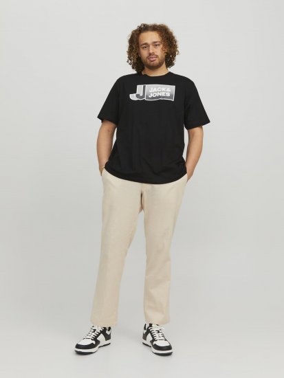 Jack & Jones Logan T-Shirt Black - Magliette - Magliette Uomo Taglie Forti