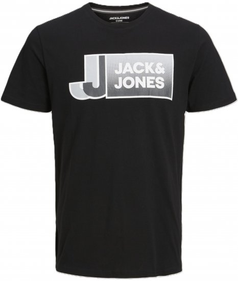 Jack & Jones Logan T-Shirt Black - Magliette - Magliette Uomo Taglie Forti