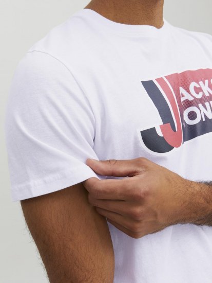 Jack & Jones Logan T-Shirt White - Magliette - Magliette Uomo Taglie Forti
