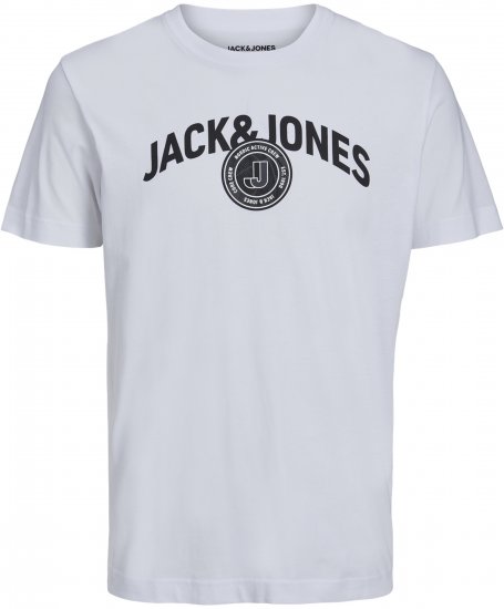 Jack & Jones Ounce Logo T-Shirt White - Magliette - Magliette Uomo Taglie Forti