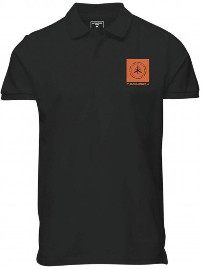 Jack & Jones Conrad Polo Short Sleeve Black - Polo - Polo Uomo Taglie Forti