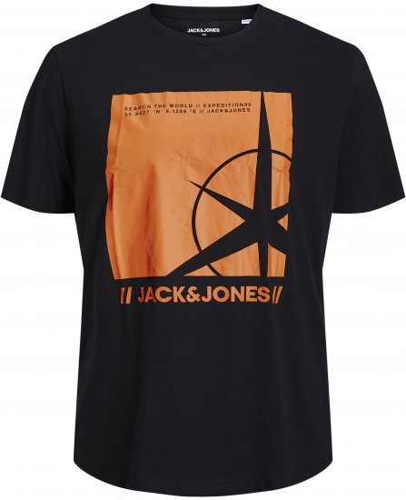 Jack & Jones Conrad T-Shirt Black - Magliette - Magliette Uomo Taglie Forti