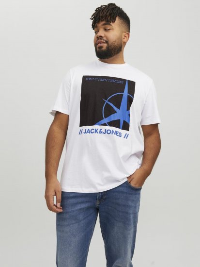 Jack & Jones Conrad T-Shirt White - Magliette - Magliette Uomo Taglie Forti
