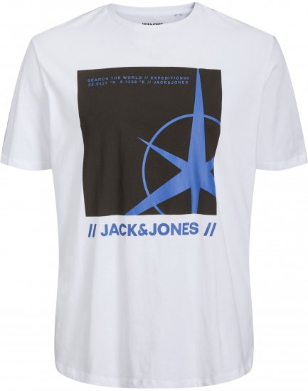 Jack & Jones Conrad T-Shirt White - Magliette - Magliette Uomo Taglie Forti