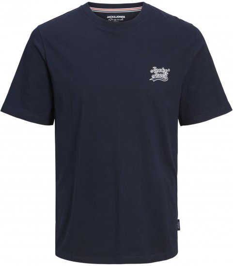 Jack & Jones Trevor T-Shirt Navy - Magliette - Magliette Uomo Taglie Forti