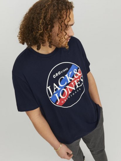 Jack & Jones Codyy T-Shirt Navy - Magliette - Magliette Uomo Taglie Forti