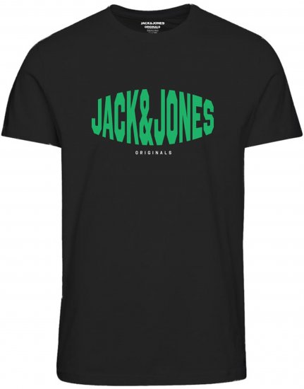 Jack & Jones Marque T-Shirt Black - Magliette - Magliette Uomo Taglie Forti