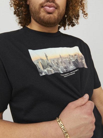 Jack & Jones Copenhagen Photo T-Shirt Black - Magliette - Magliette Uomo Taglie Forti
