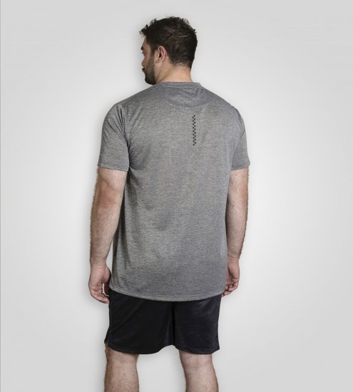 D555 Retford T-Shirt Lightweight Peach Finished Grey - Magliette - Magliette Uomo Taglie Forti