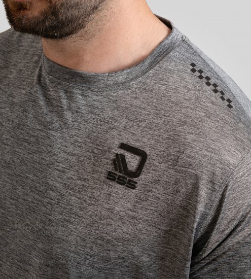 D555 Retford T-Shirt Lightweight Peach Finished Grey - Magliette - Magliette Uomo Taglie Forti