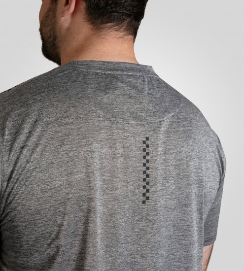 D555 Retford T-Shirt Lightweight Peach Finished Grey - Magliette - Magliette Uomo Taglie Forti