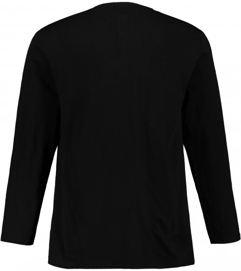 JP1880 Henley T-Shirt Long Sleeve Black TALL - ABBIGLIAMENTO UOMO MT-6XLT - Taglie Tall Uomo
