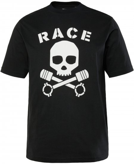 JP1880 T-Shirt Short Sleeve Skull Race Black - Magliette - Magliette Uomo Taglie Forti