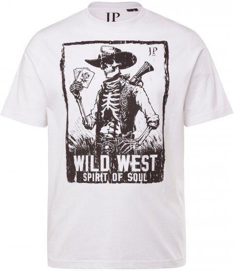JP1880 T-Shirt 2-Pack Wild West Black And White - Magliette - Magliette Uomo Taglie Forti