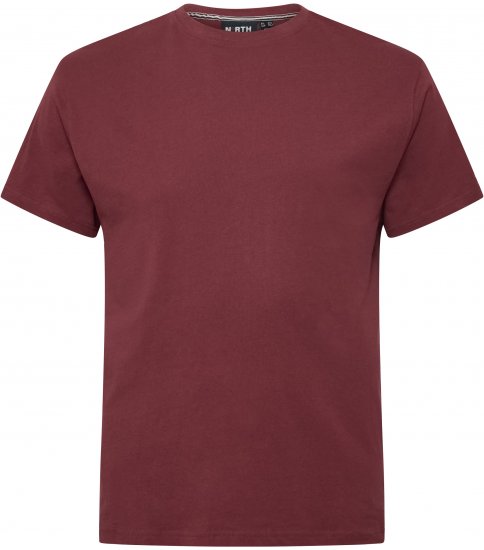 North Latitude T-Shirt O-Neck Bordeaux TALL - TALL T-shirts - T-Shirt per Uomini Alti