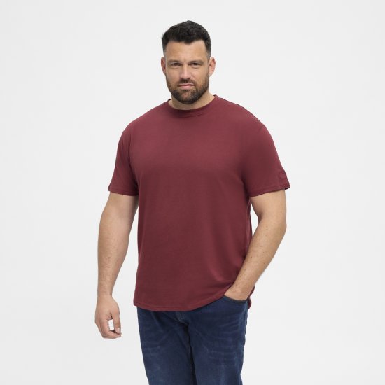 North Latitude T-Shirt O-Neck Bordeaux TALL - TALL T-shirts - T-Shirt per Uomini Alti