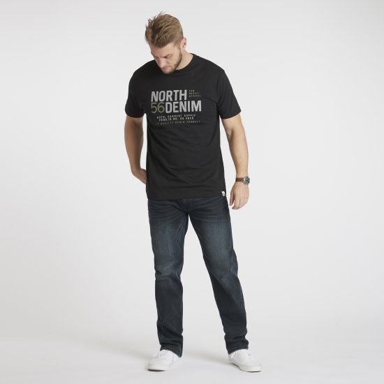 North Latitude Denim Printed T-Shirt Black TALL - TALL T-shirts - T-Shirt per Uomini Alti