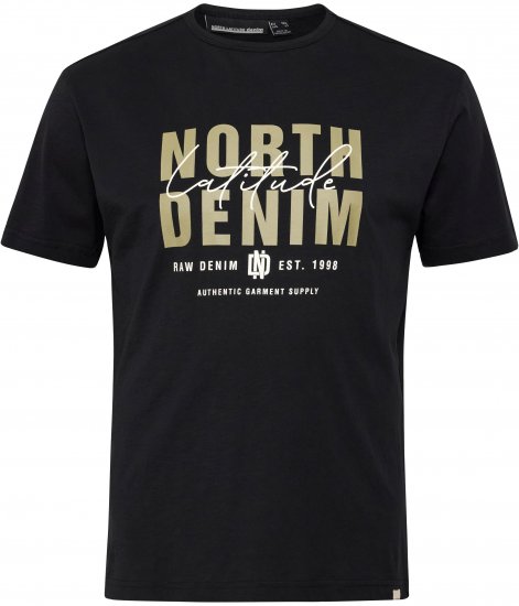 North Latitude Denim Printed Logo T-Shirt Black TALL - TALL T-shirts - 
