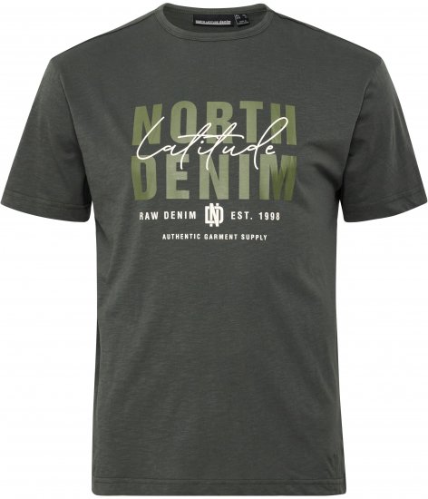 North Latitude Denim Printed Logo T-Shirt Dark Green TALL - TALL T-shirts - 