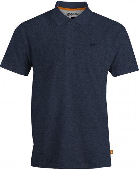 Motley Denim Bratislava Polo Dark Indigo - Polo - Polo Uomo Taglie Forti