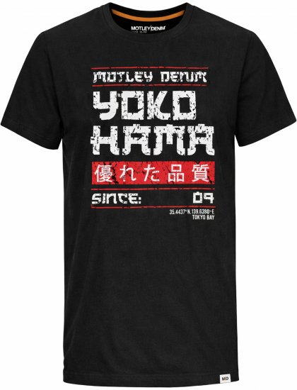 Motley Denim Swindon T-shirt Black - Magliette - Magliette Uomo Taglie Forti
