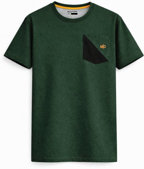 Motley Denim Milan T-shirt Verde racing - Magliette - Magliette Uomo Taglie Forti