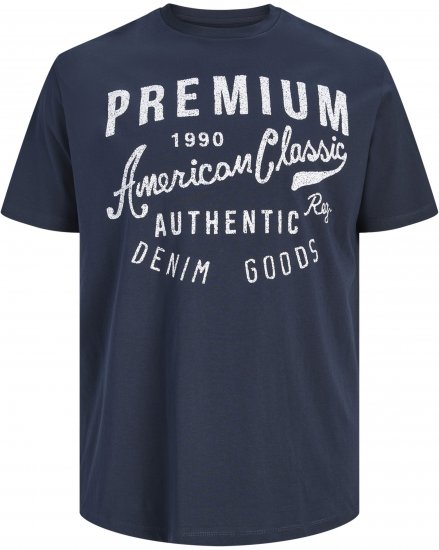 Jack & Jones Alex T-Shirt Blu Scuro - Magliette - Magliette Uomo Taglie Forti