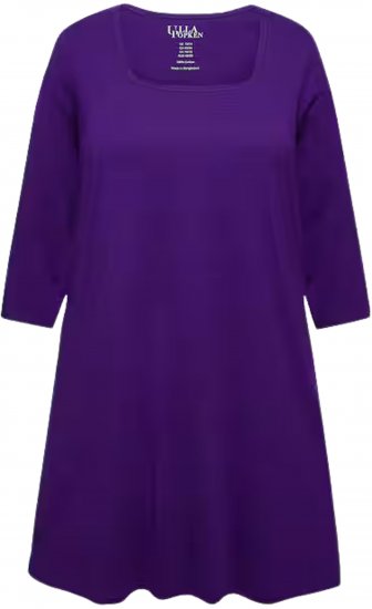 Ulla Popken Square Neckline Knit Swing A-line Pocket Tunic Lily - T-shirt - 
