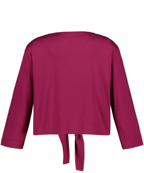 Ulla Popken Versatile Surplice Wrap Tie Hem Bolero Top Magnolia Red - T-shirt - 